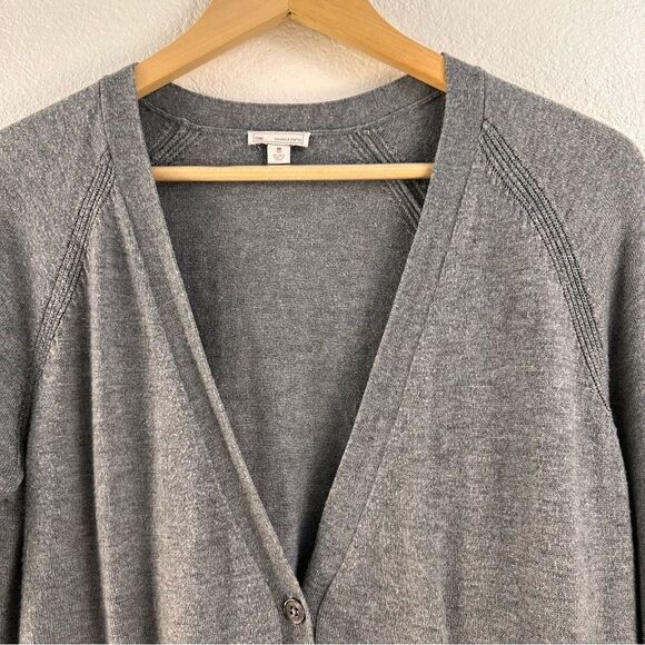 GAP gray button down cardigan size M - Picture 3 of 9